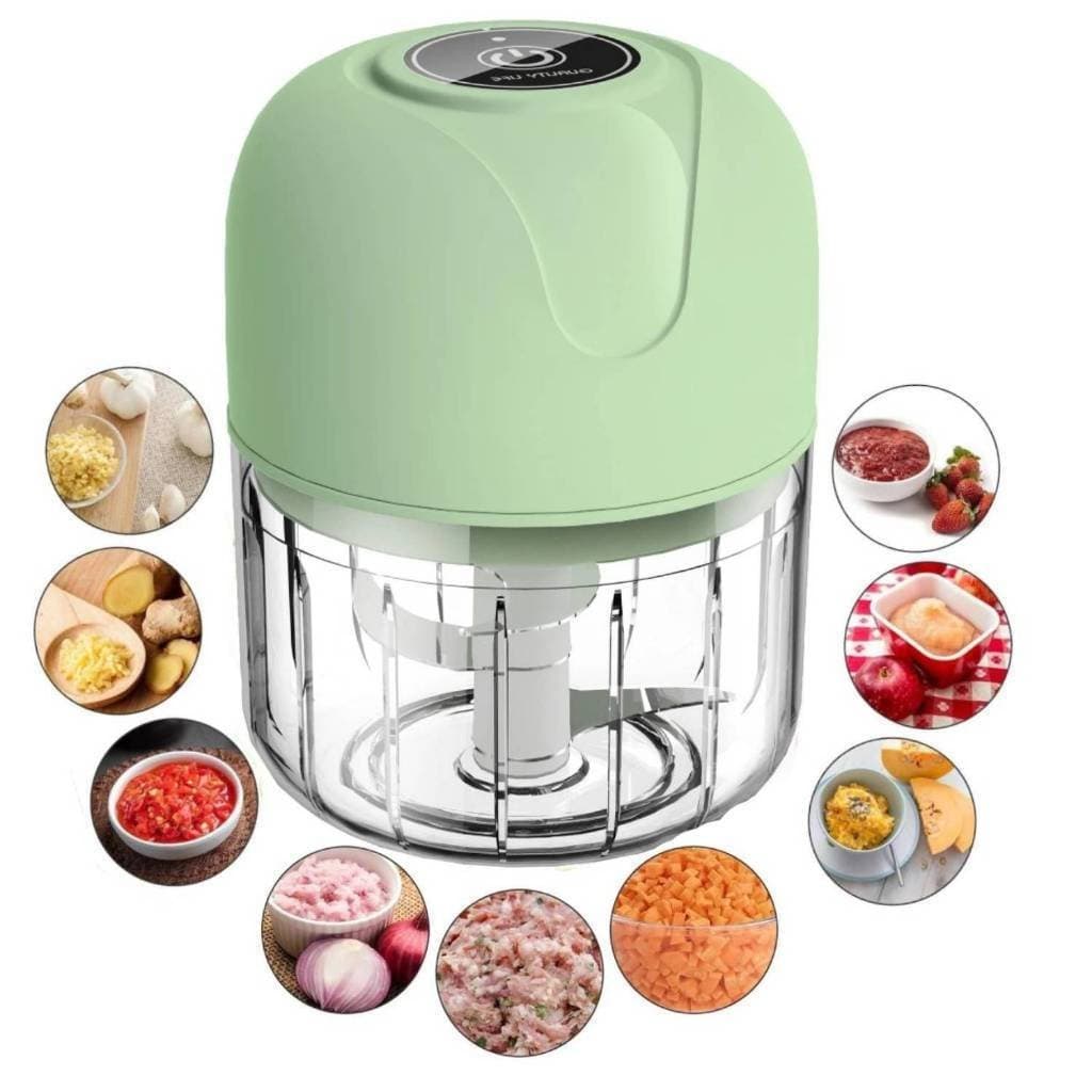 Mini Processador/Picador Elétrico Sem Fio para Vegetais, Alho, Gengibre, 250ML QFXH