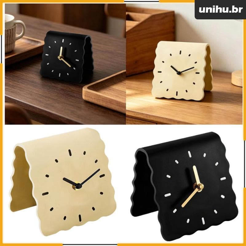 [Unihu] Relógio De Mesa Analógico Feito De Acrílico , Decorativo , Para Cozinha , Quarto Ou De Cabeceira