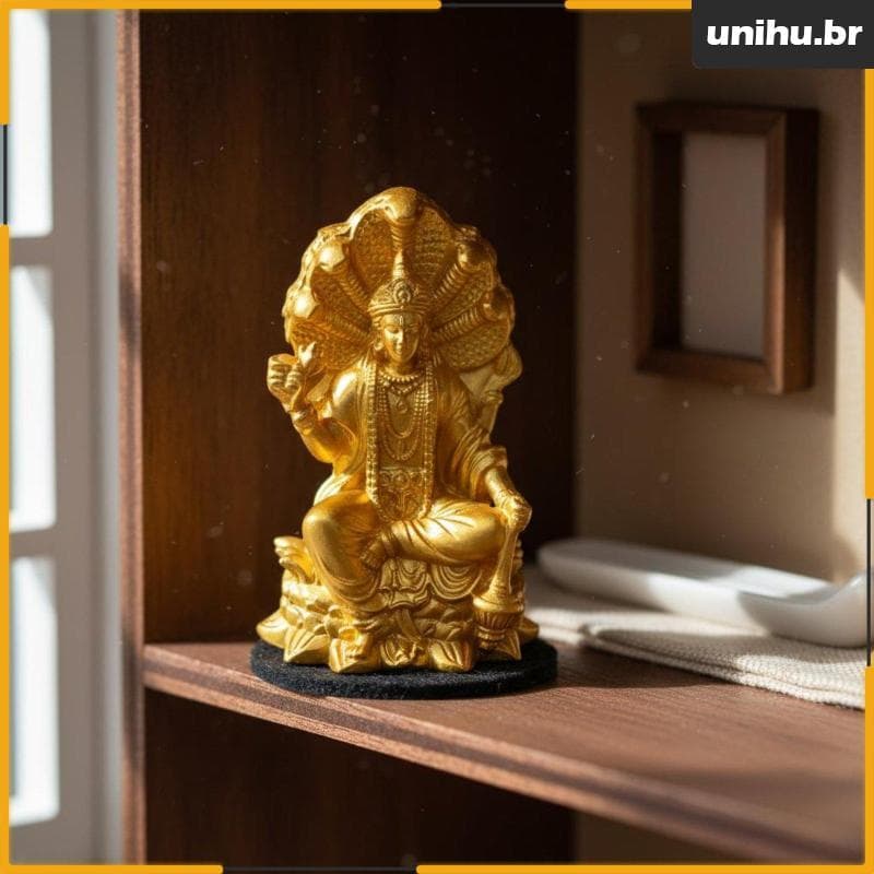 [Unihu] Escultura De Buda Estatueta De Ouro Zen Estátua Espiritual Decoração De Casa Para Mesa De Escritório Ou Espaço D