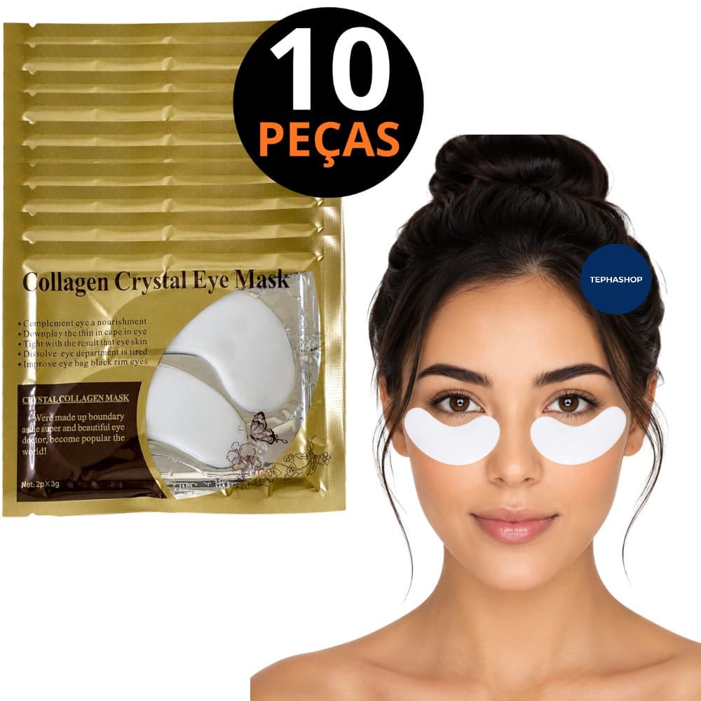 Kit 10 Pares Máscara Para Área Abaixo Dos Olhos Uso Único Embalagem Individual