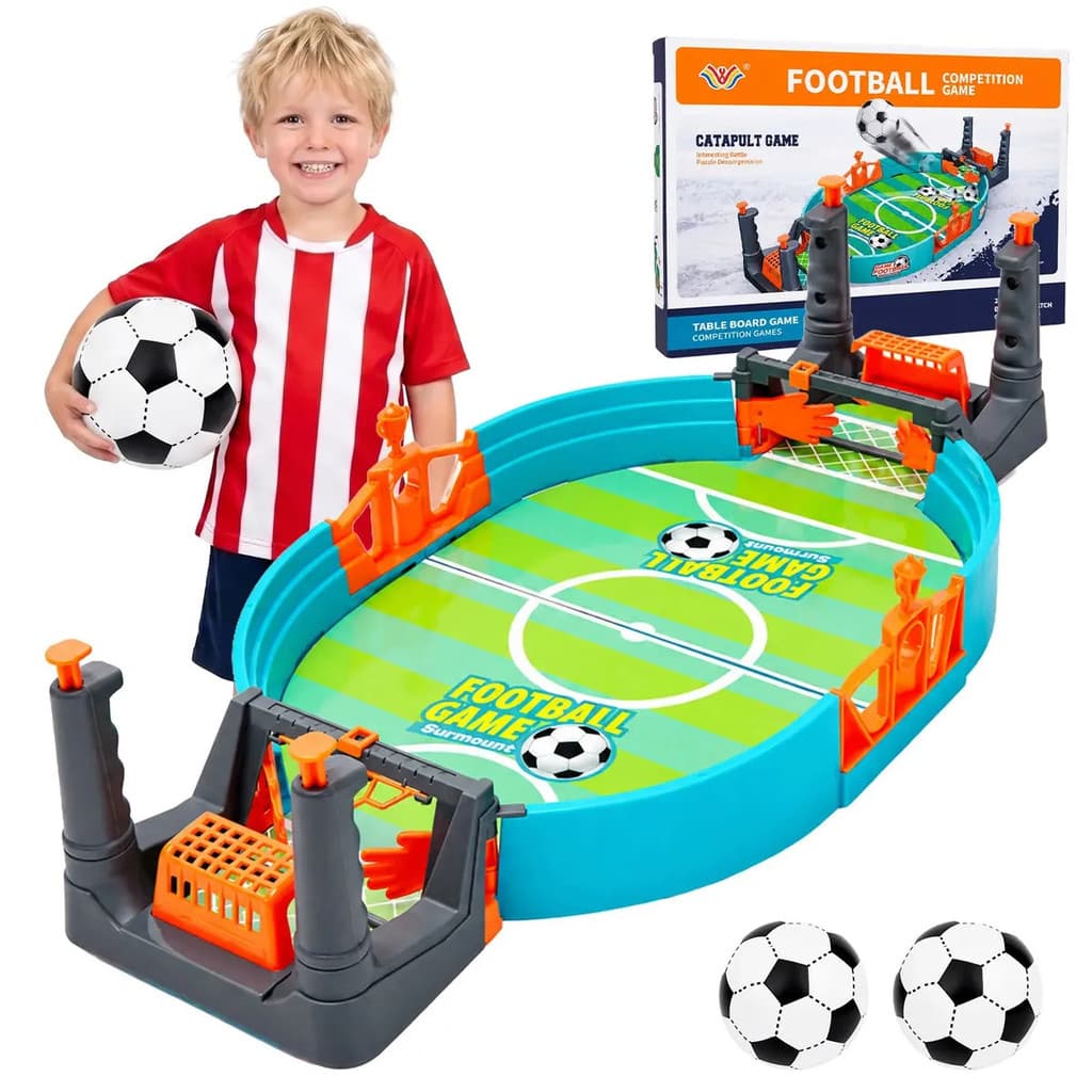 JogoJunto Jogo Futebol de Mesa Infantil 2 Jogadores Futebol Mini Mesa Marcador Pontos Brinquedo