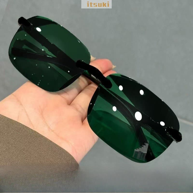 Óculos De Sol Masculinos Sem Moldura Para Dirigir-Anti UV Antirreflexo Pesca