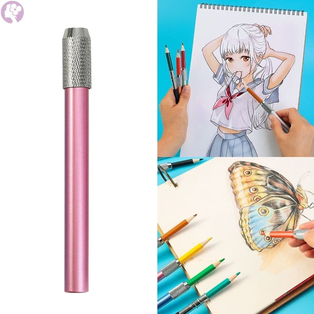 6pcs Extensor De Lápis De Metal Para Cor-Materiais De Arte De Papelaria