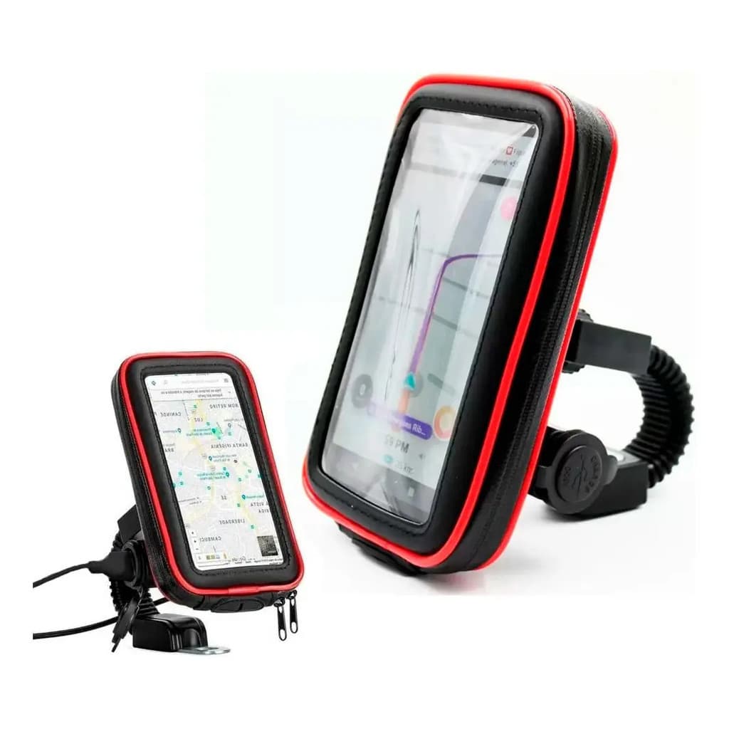 Suporte para Celular de Moto com Carregador USB
