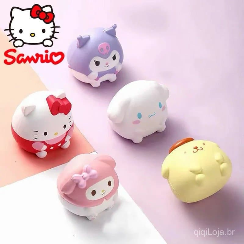 5 Estilos Sanrio Squishy Kawaii My Melody Kuromi Cinnamoroll Pompom Purin Hello Kitty Alívio De Estresse  Fidget Kid Toy