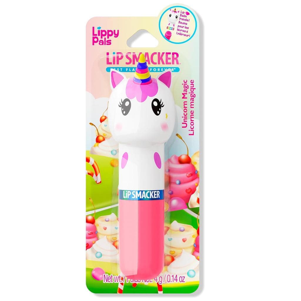 Lip Smacker Lippy Pals Unicorn, Bálsamo Labial Hidratante com Sabor, Suave, Macio e Brilhante, Proteção Hidratante com S