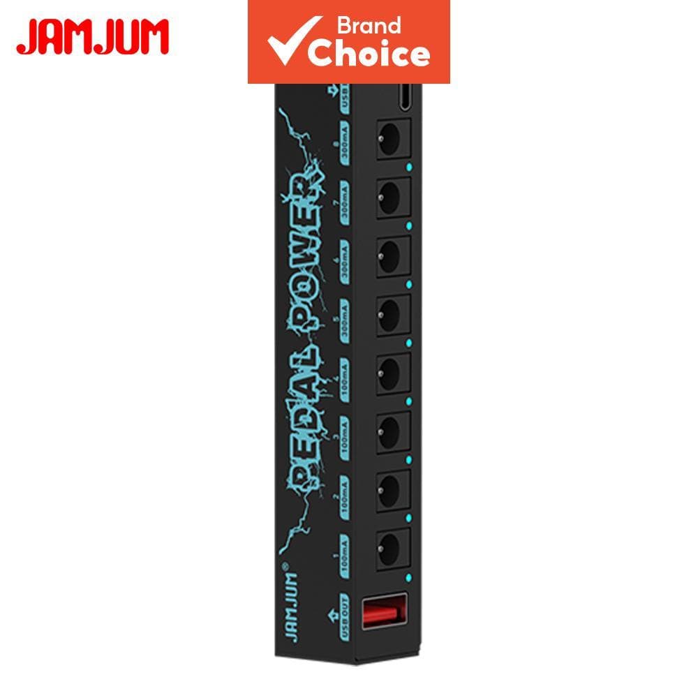 Fonte De Alimentação Para Pedal De Guitarra 9V Com 8 Saídas Isoladas , Entrada Tipo C/USB , Seguro Curto-Circuito Efeito