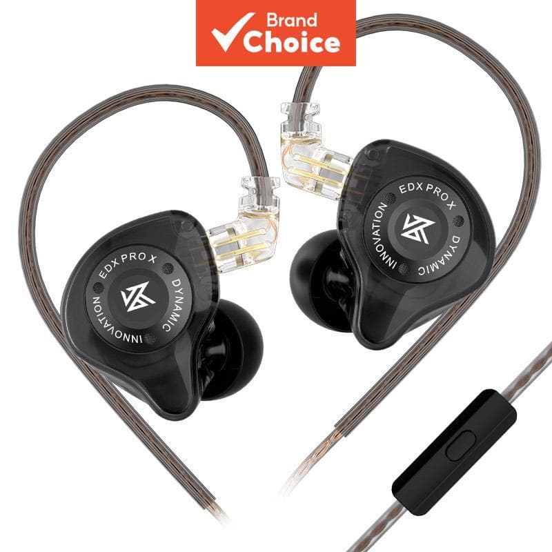 Fones de ouvido KZ EDX Pro X, fones de ouvido intra-auriculares com fio, estéreo HiFi, graves esportivos, redução de