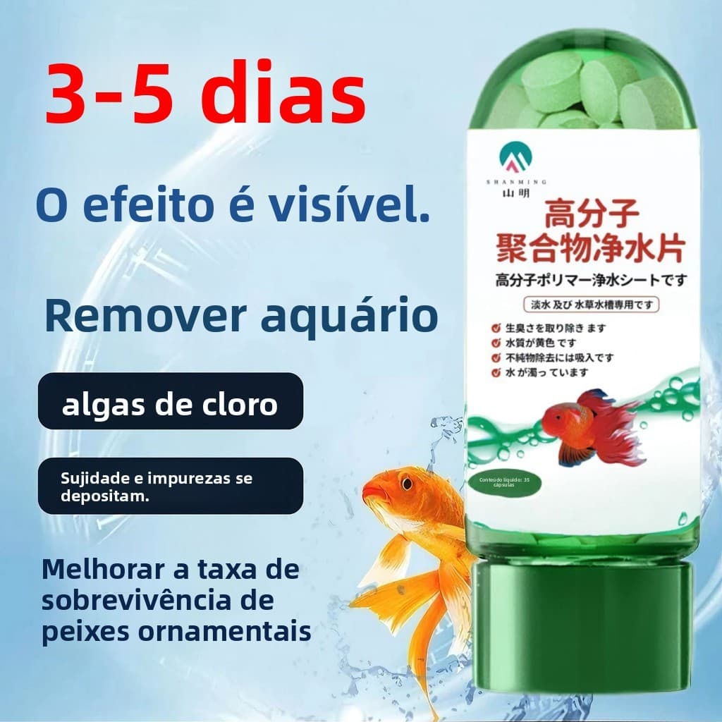 Floculante Polimérico Purificador Água Aquário