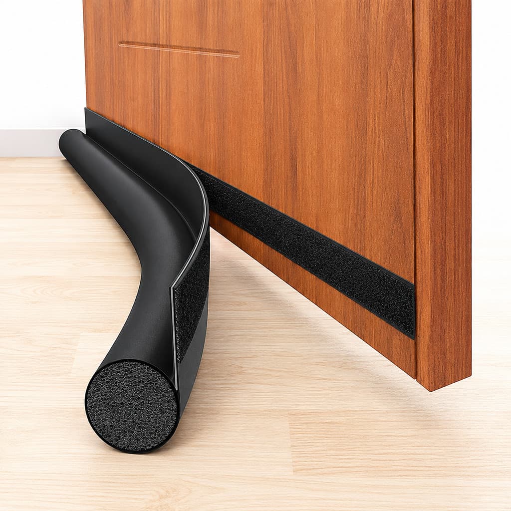 Veda Porta Ajustável Velcro Protetor Rolinho Impermeável Anti Insetos Veda Fresta Contra Poeira Vento 96cm