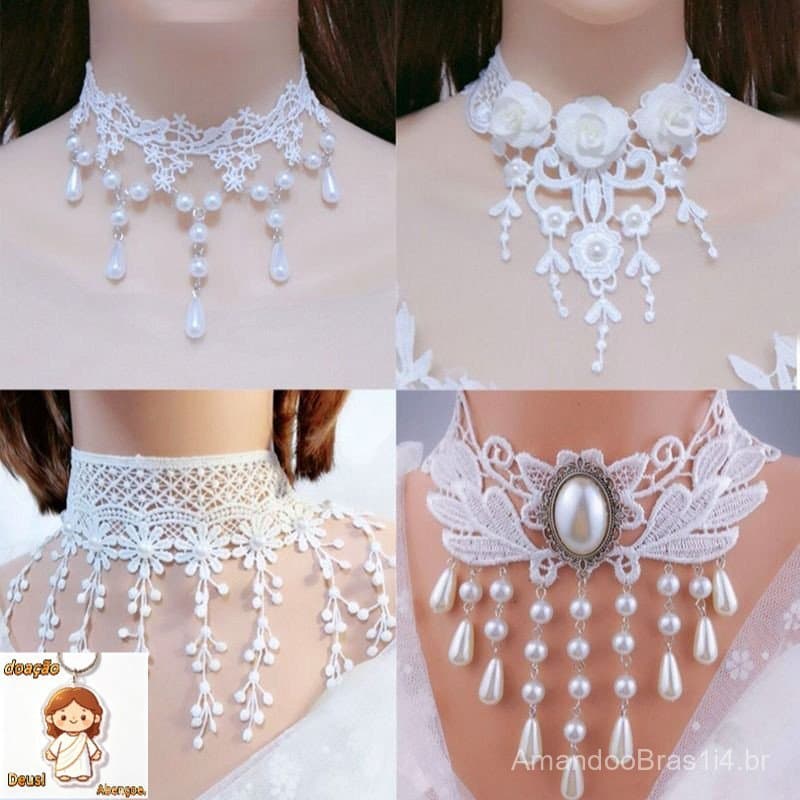 Vintag Clássico Gótico Tatuagem Gótica Gargantilha De Renda Para Mulheres Pingente De Cristal Preto Charme BR