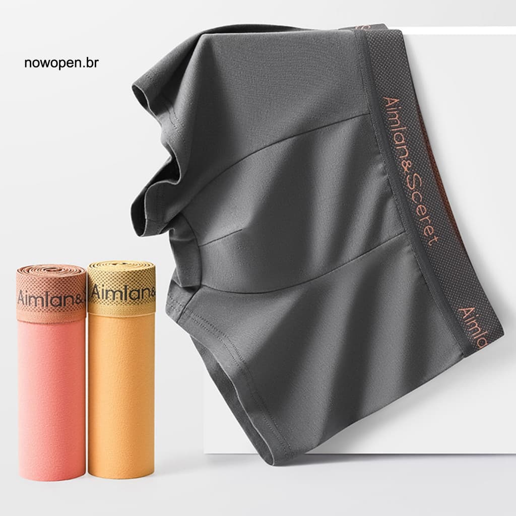 Cuecas Boxer Masculinas Respiráveis Elásticas De Cintura Média U-Convexo Design Carta Impressão Confortável Roupa Íntima