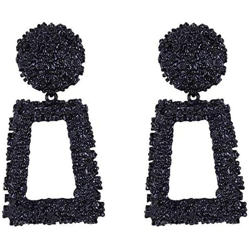 Brincos Metálicos Geométricos Retangulares Doubnine Indiana Boho Pendurados Modernos Casamento Nupcial Para Mulheres (Pr