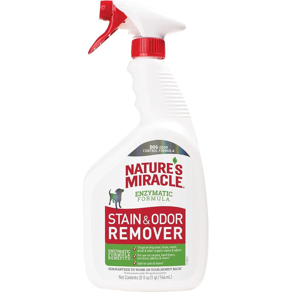 Removedor de Manchas e Odor Miracle da Nature, 32 Onças, Fórmula Enzimática de Controle de Odor para Uso Diário WUWV