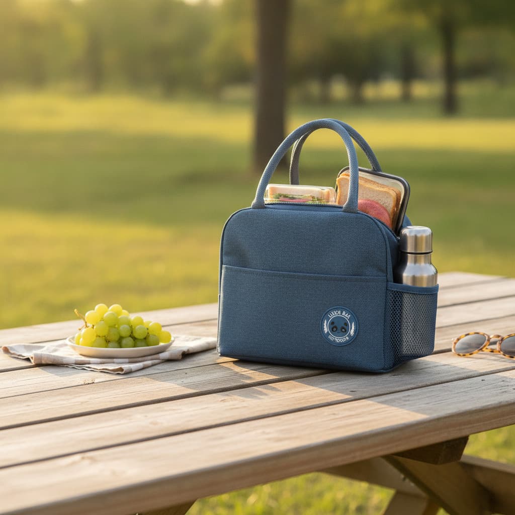 Bolsa Térmica Premium Lancheira com Bolso Lateral Reforçado – Marmita, Trabalho e Escola – Core