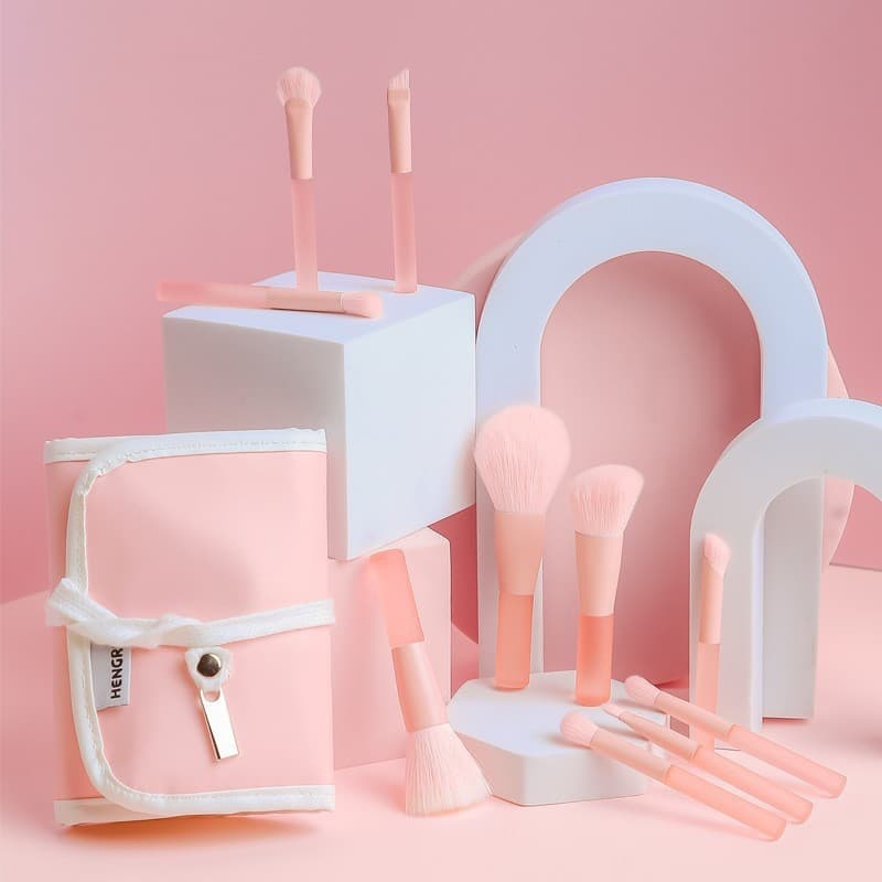 Mini mini pincel de maquiagem em pó de pêssego, portátil, cerdas macias, cor de ponto, Blush, cerdas macias, pincel de s
