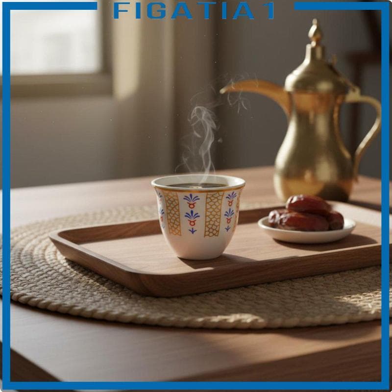 [Figatia1] Xícara De Café Do Oriente Médio Tamanho Mini Espresso Sem Alça Vermelha 1 PACK