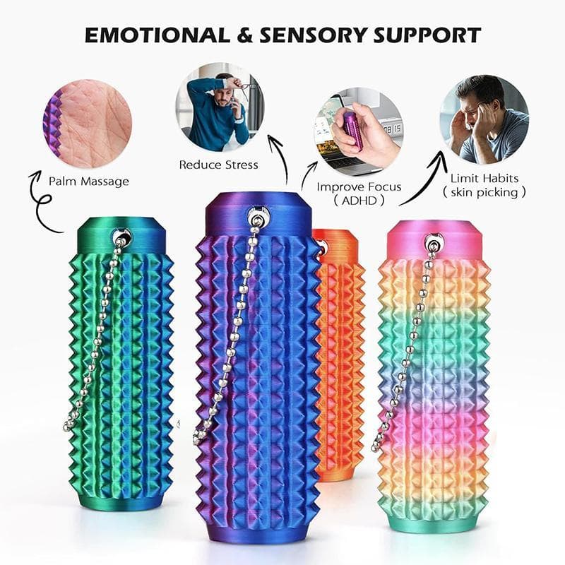 Chaveiro Sensorial Tátil | Brinquedo De Alívio De Ansiedade Sem BPA Com Aderência Espetada , Ferramenta Portátil Estress