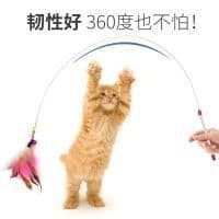 Novo estilo gato provocando brinquedo provocando vara haste longa pena com sinos gato provocando brinquedo Pet gato