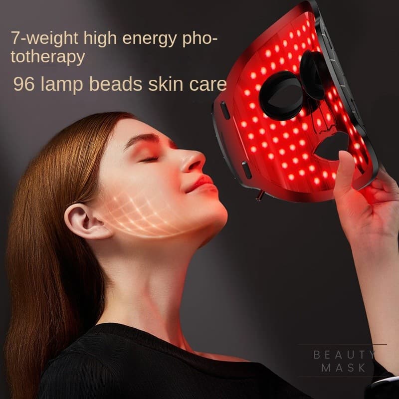 Máscara Facial LED , Silicone Flexível , 7 Cores , Luzes , Fóton , De Beleza Para Reduzir A Aparência Do Envelhecimento
