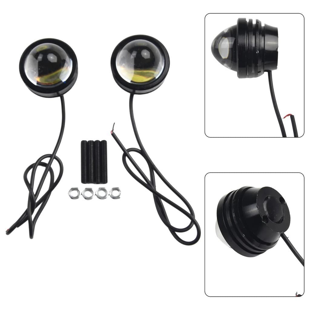 2 Pçs 12V-24V Novo Carro Luzes De Nevoeiro Diurnas Branco Alta Potência LED Projeção Universal Durável Acessórios Do Peç