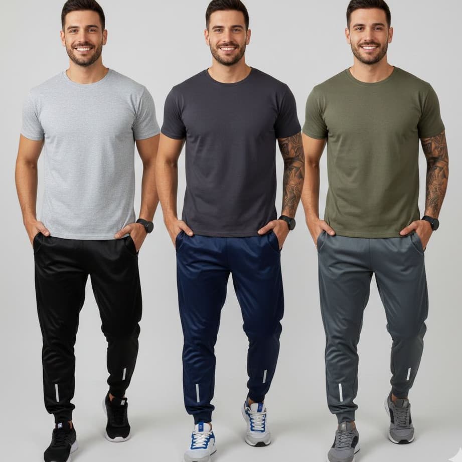 Calça Jogger Masculina Slim Refletiva Zíper Envio Imediato Promoção Calças Mais Vendidas Academia Treino casual