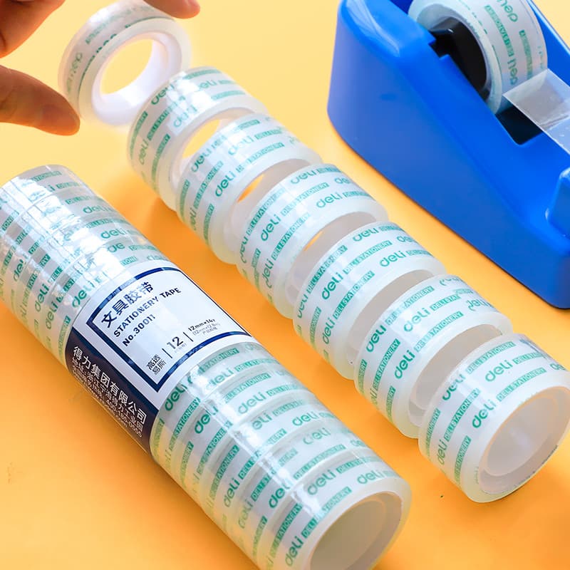 Deli Scotch Tape Alunos da escola primária Correto Correção Errada Fita adesiva Explicar Rolo pequeno Pasta de tamanho p