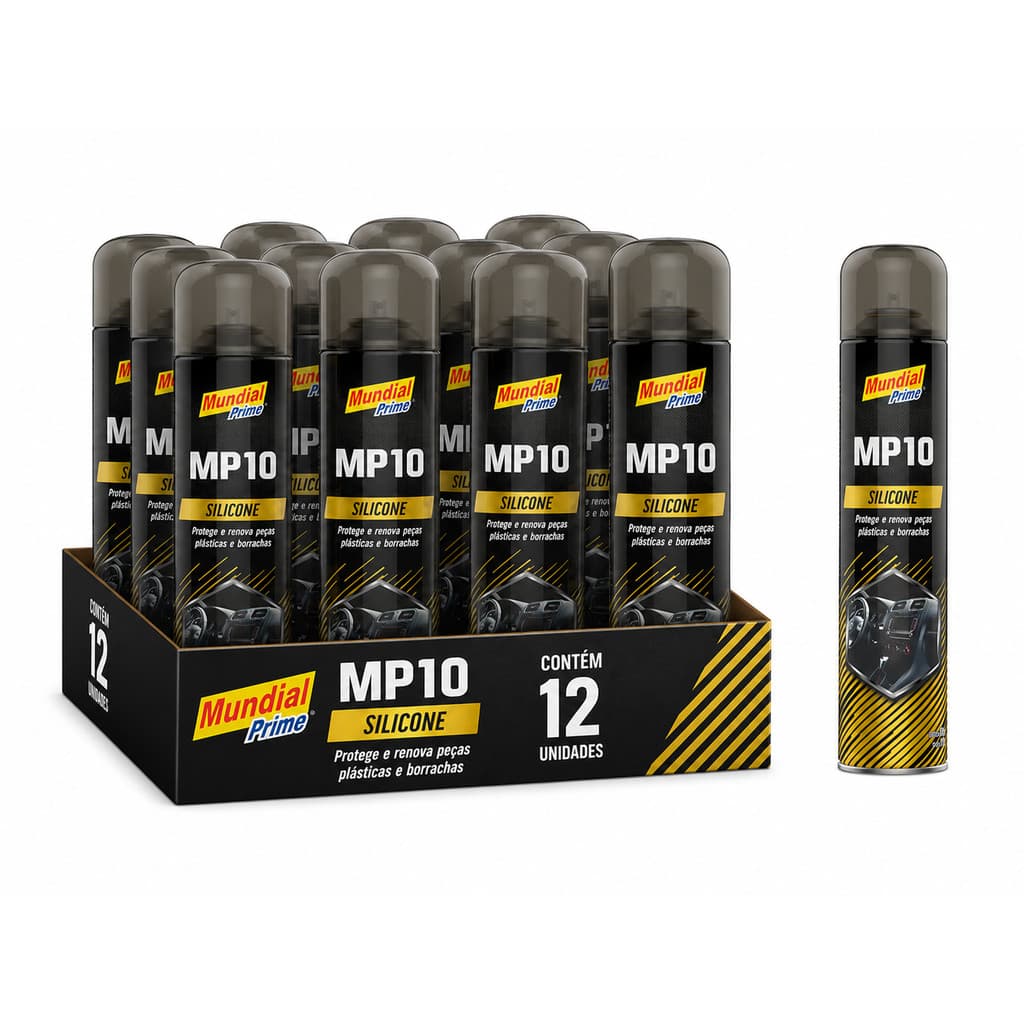 Kit 12 Silicones Spray 300ml Mundial Prime