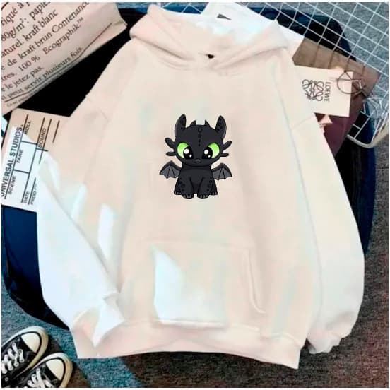 Blusa de frio moletom capuz canguru Desenho Filme Banguela Como Treinar Dragao Br MYN STORE