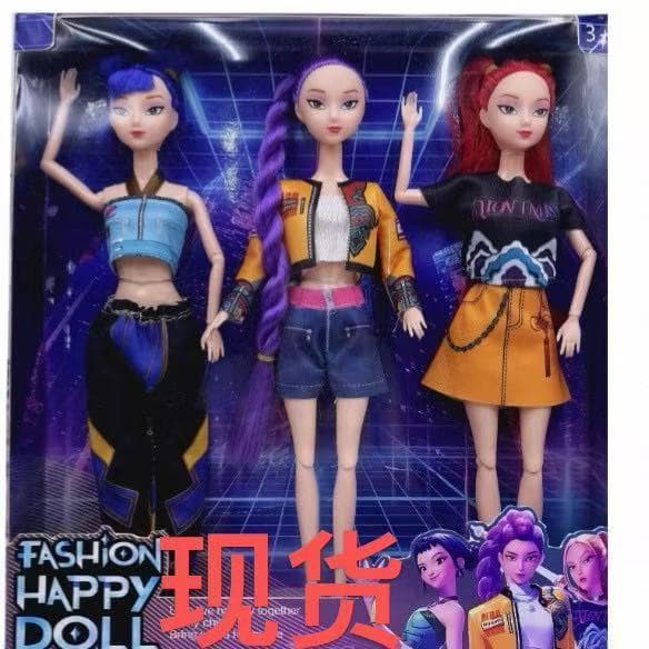 Mi menino menina grupo puxar brinquedo demônio caçador k-pop Saru goma masculino esmalte boneca Miyi