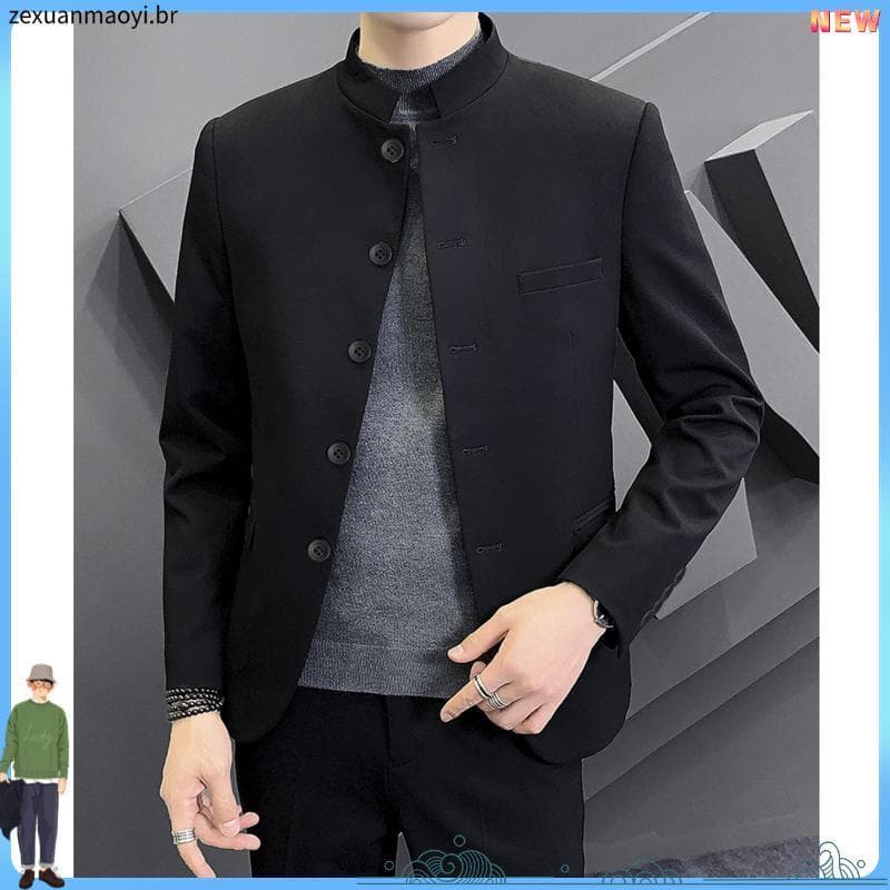 Contra qualidade Retro chinês montanha terno nacional na moda gola jaqueta estilo chinês Tang terno Formal uniforme Casu