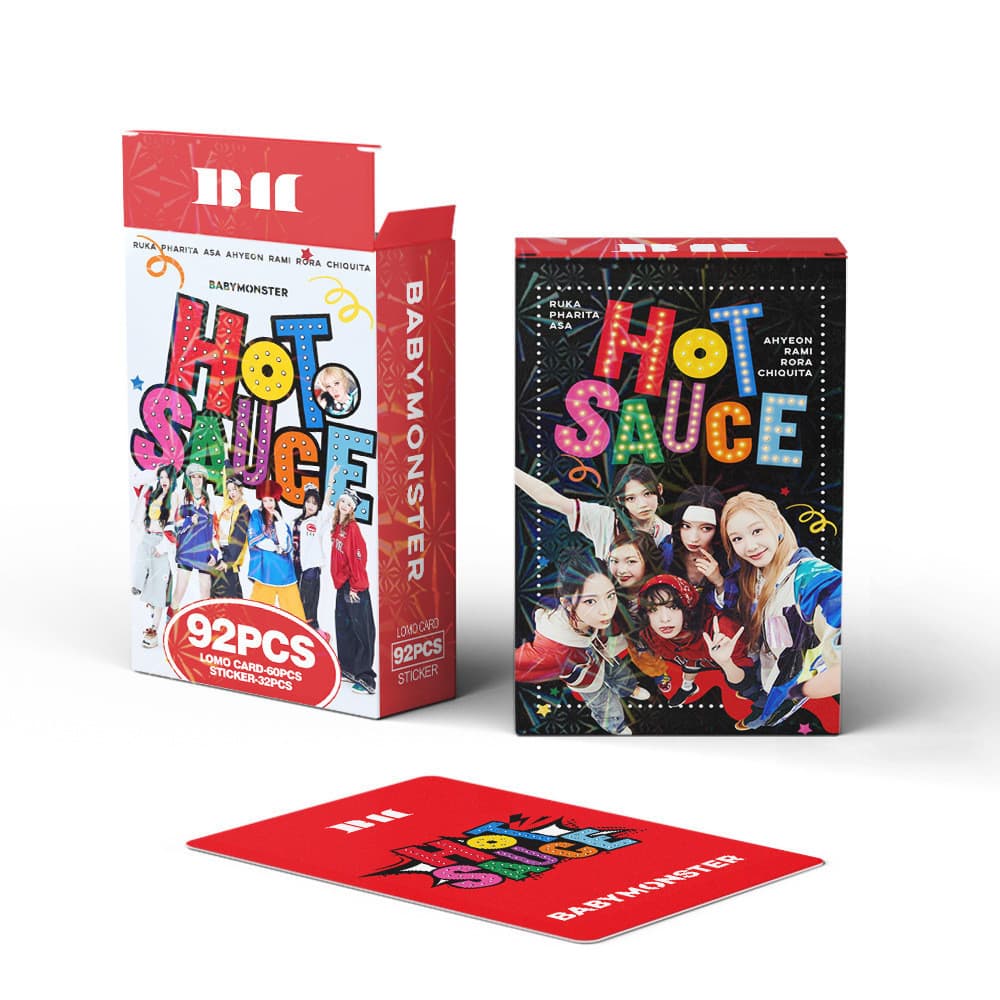 92 peças/caixa Photocards BABYMONSTER HOT SAUCE KPOP LOMO Card WD5R