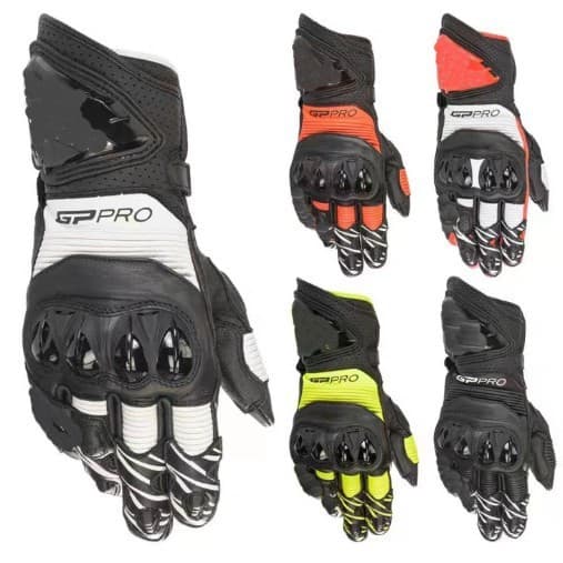 Luvas de pista de motocicleta equitação ao ar livre resistente a choques antiderrapante tela de toque longa luvas de cou