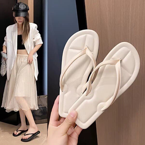 | slippers | ♟Chinelos femininos ins fada moda ao ar livre casa antiderrapante interior fundo plano à beira-mar flip @-✡