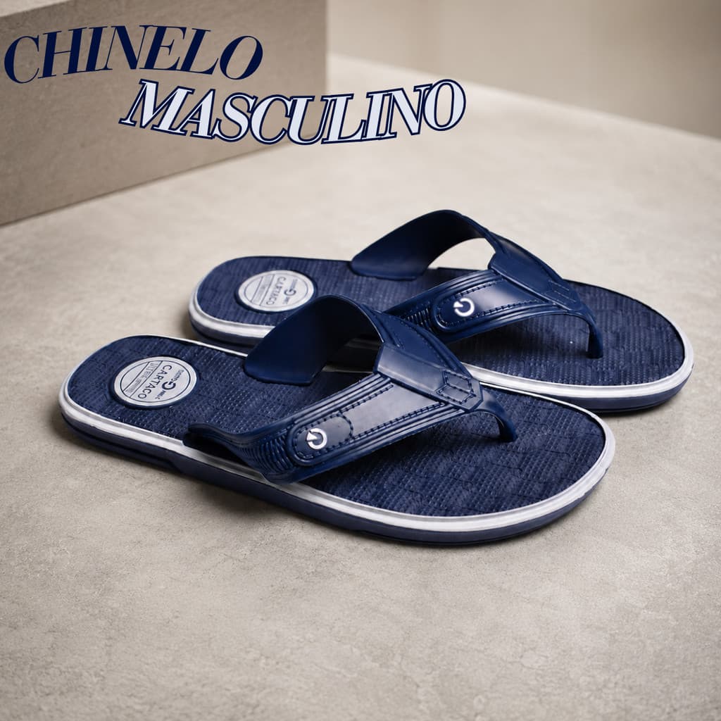 Chinelo Masculino Slide Cartago Casual Macio Resistente Confortável Leve E Antiderrapante