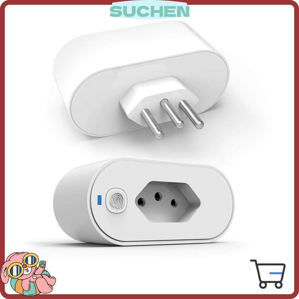Adaptador De Tomada Inteligente SUCHENBRI , Conectividade Tuya WiFi Controle De Voz Brasil Smart Plug , Monitoramento De