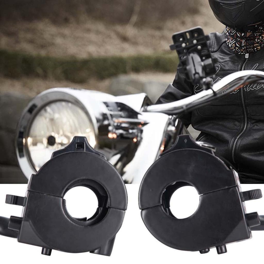 Doplay-BR Par de controle universal de interruptor de guidão de motocicleta de 22 mm, buzina lateral esquerda e direita