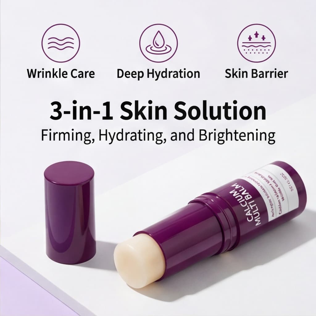 Bastão hidratante de colágeno Facial em bastão de essência de creme de cálcio