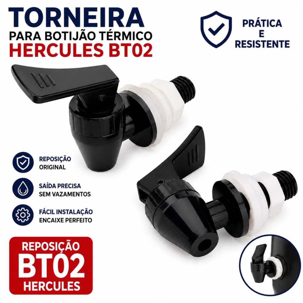 Torneira para Botijão Térmico Reposição para Recipiente Térmico BT-02 Original Hercules