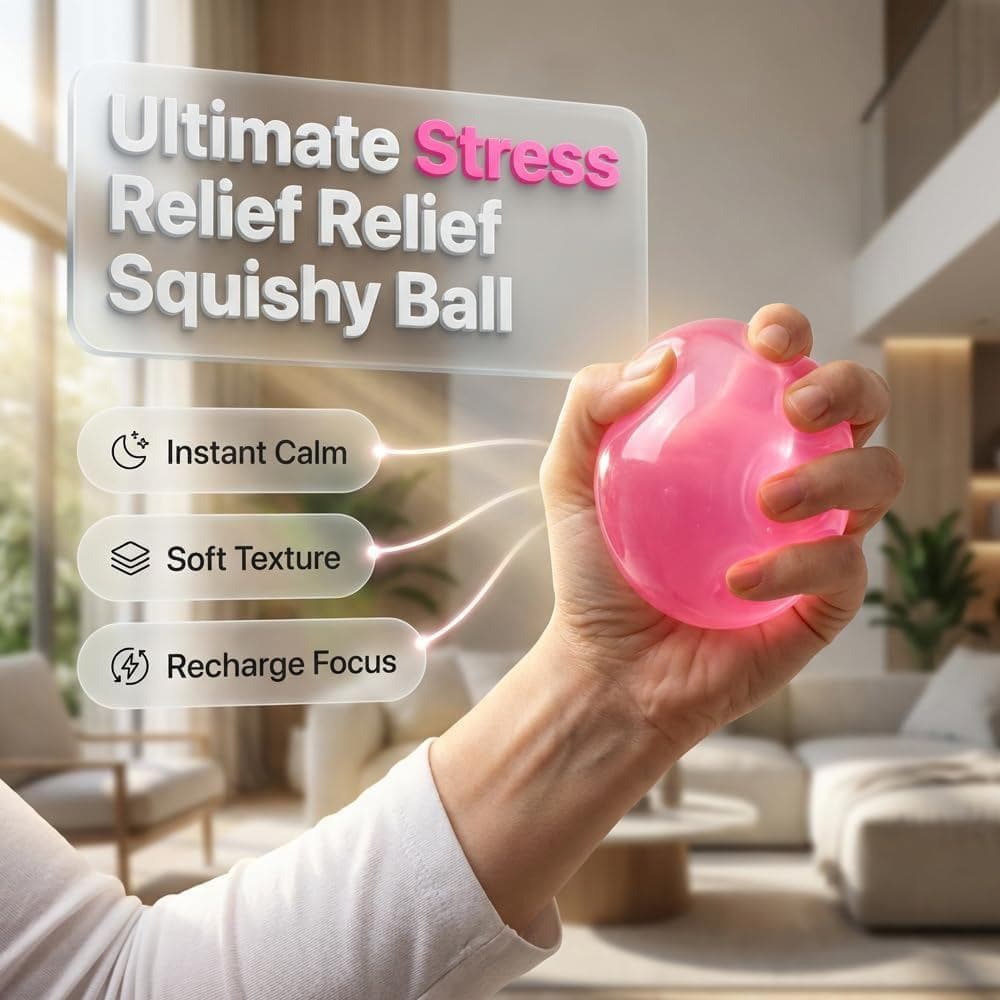 Bola Antiestresse de Óleo de Coco, Bola de Apertar de Coco Macia Atualizada 2026, Squishies de Mesa para Adultos em Casa