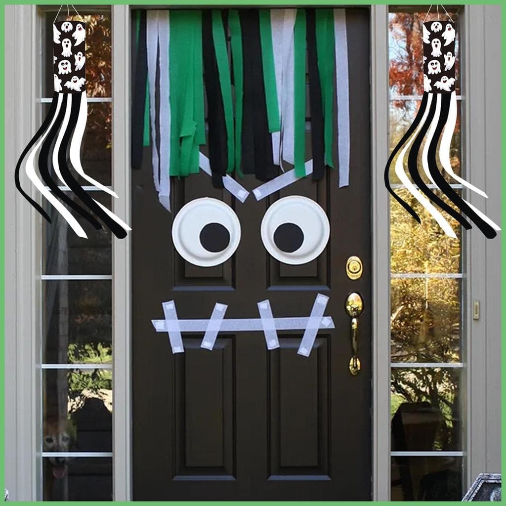 Fantasma Windsock 100cm Pendurado Assustador Decorativo Dos Desenhos Animados Sazonal Ao Ar Livre Para Jardim Quintal Pá
