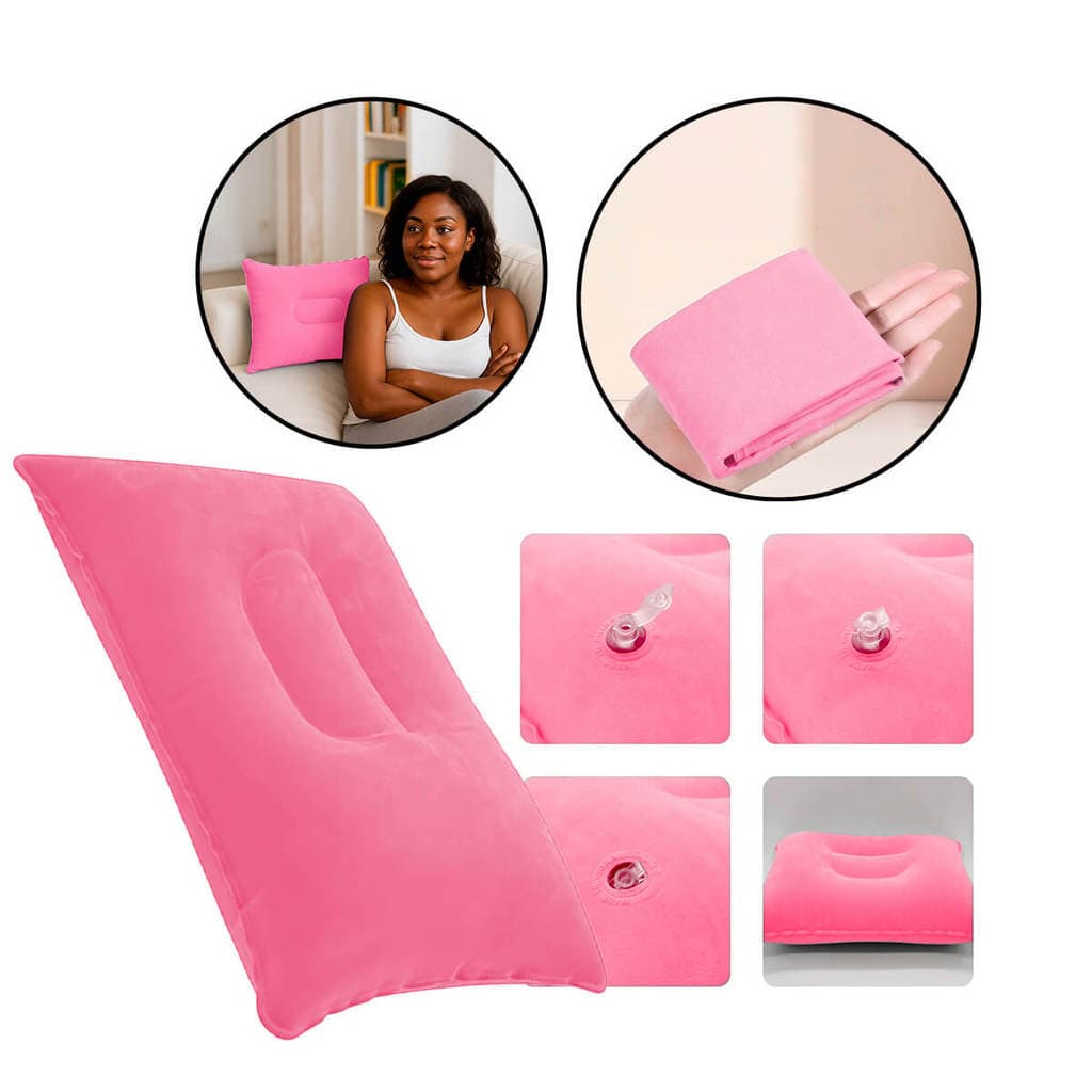 Travesseiro Almofada Inflável Rosa