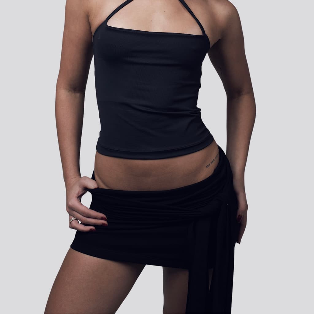 Saia Lia Feminina em Viscose com Amarração Lateral