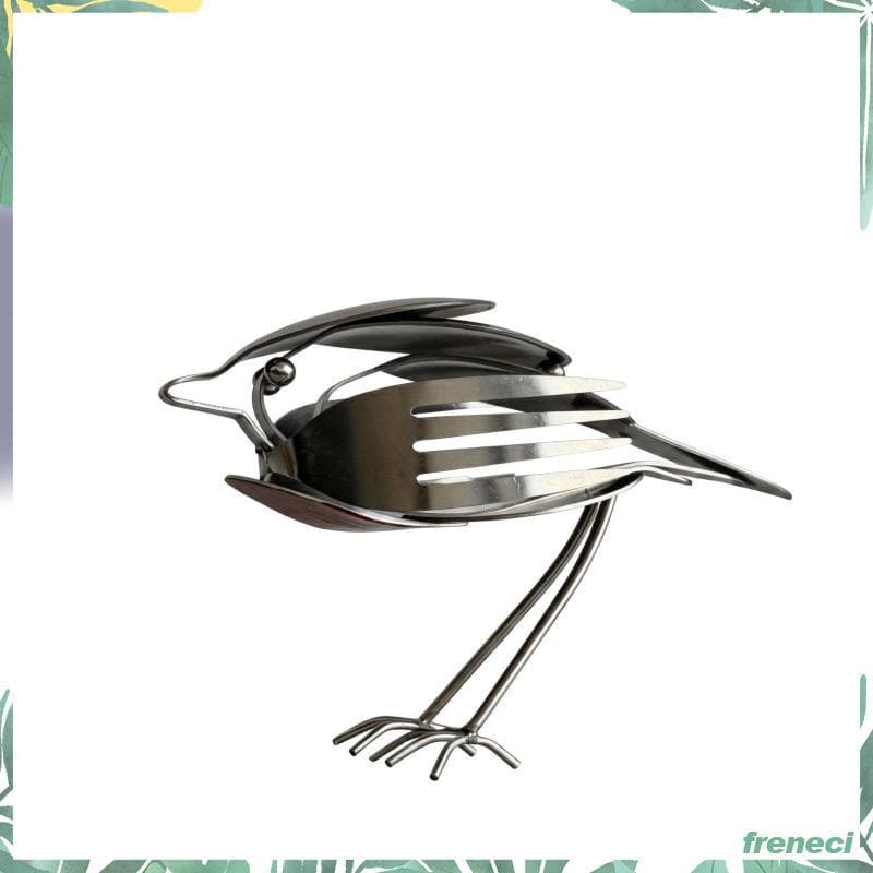 [Freneci] Estatueta Robin Feita À Mão , Sucata De Metal , Decoração De Pássaros , De Vermelha , Design Rústico , Escultu