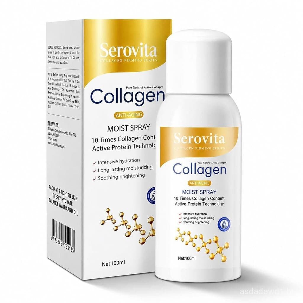 Spray Firmador de Colágeno, Hidratante Anti-Envelhecimento para Rosto e Corpo, Rápida Absorção, Não Oleoso, Adequado par