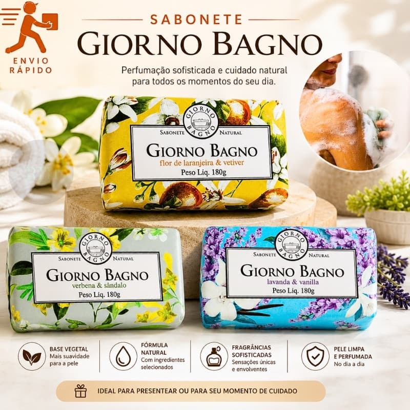 Sabonete Giorno Bagno Natural 180Gr