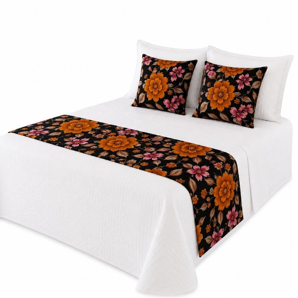 Kit Peseira  + 2 Capas de almofada Cama Casal Padrão - Queen - King  Luxo