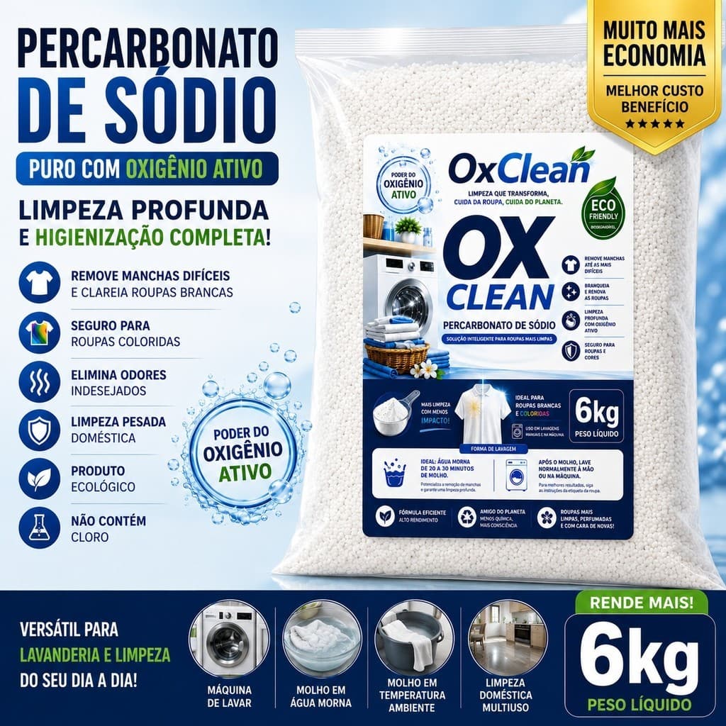Percarbonato de Sódio - Tira Mancha Sem Cloro - TEM VARIAÇÃO
