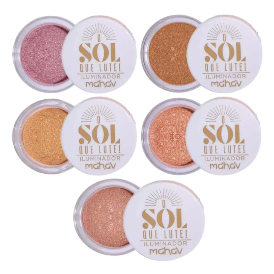 Iluminador em Pó Solto Glow Intenso Maquiagem Facial Iluminador Profissional - Mahav