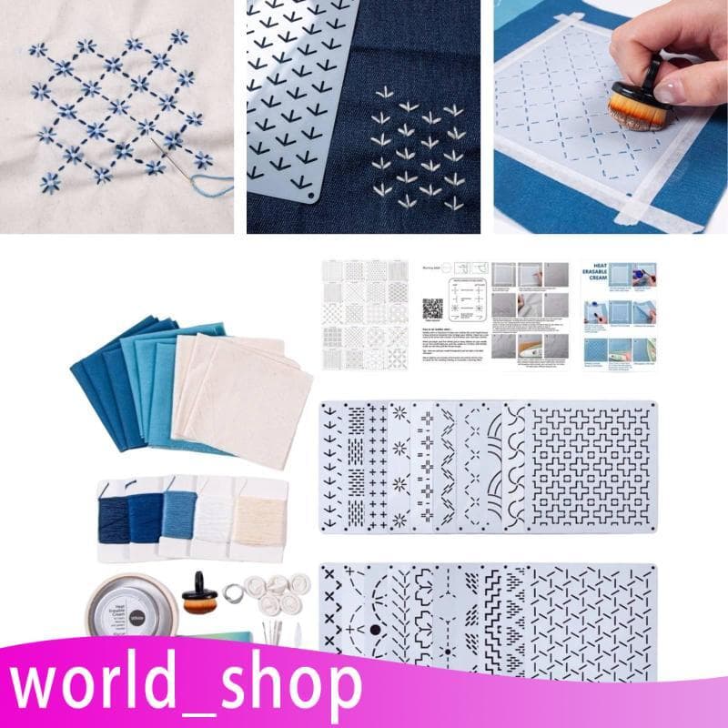 [World_shop] Kit Para Iniciantes Com Fio , Dedal , De Acolchoamento Manual Bordado Japonês , Padrão E Almofadas Solúveis
